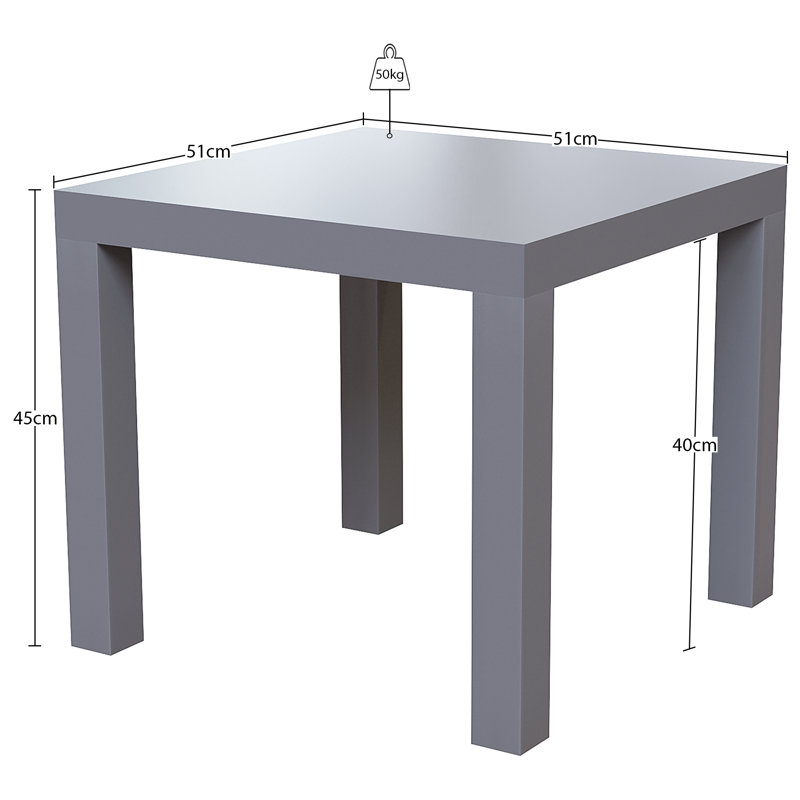 Side Table, Modern Versatile Living Room Home Furniture, Grey