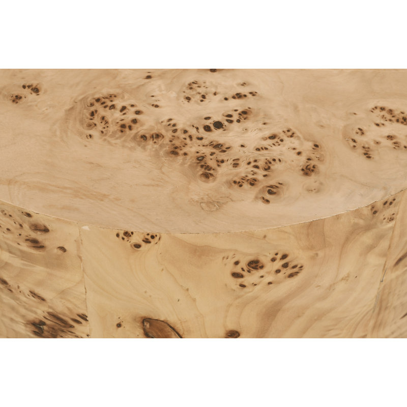 Table de bout cylindrique en bois massif