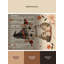 Tapis abstrait moderne et contemporain lavable à la machine Moravian Halloween - reliure beige-1990022890