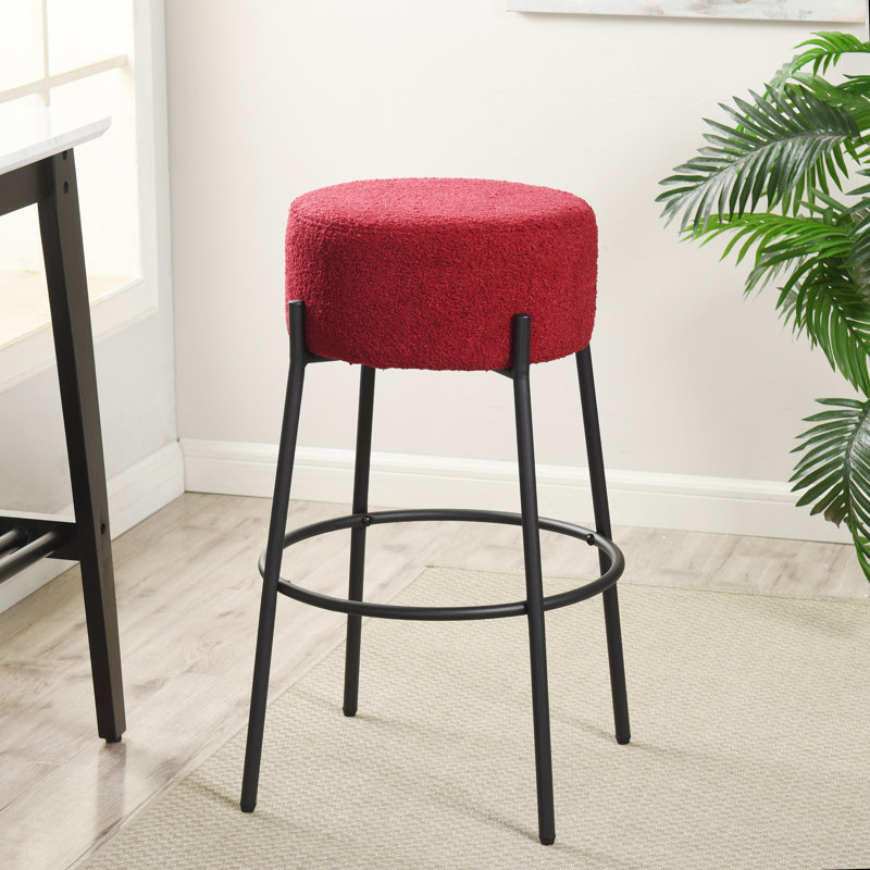 Tabouret Soloist - Coussin rembourré Boucle, Tabouret de bar (siège d'une hauteur de 29 po), Gris ardoise