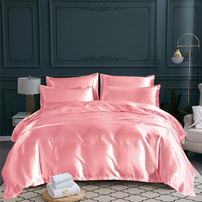 American Traditional Satin Standard Solid Duvet Cover