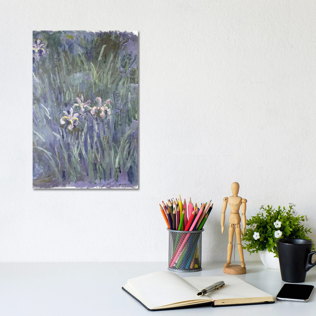 Iris, C by Claude Monet - Wrapped Canvas Painting