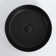 ANDVIN 14.17'' Black Ceramic Round Vessel Bathroom Sink Above Counter with Pop-up Drain.
