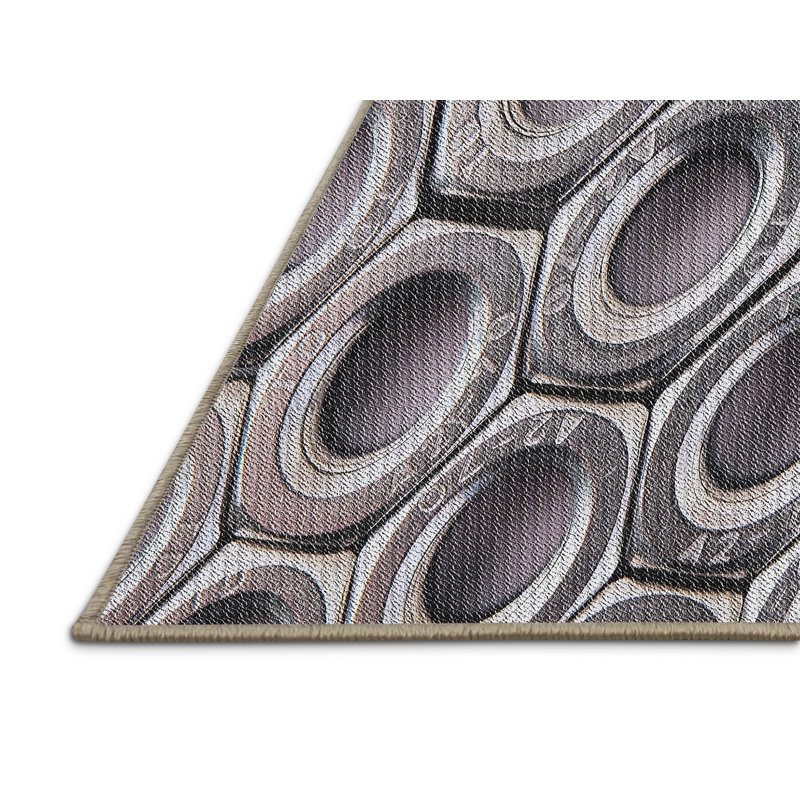 Geometric Indoor Rug, Rectangle 2' x 3'