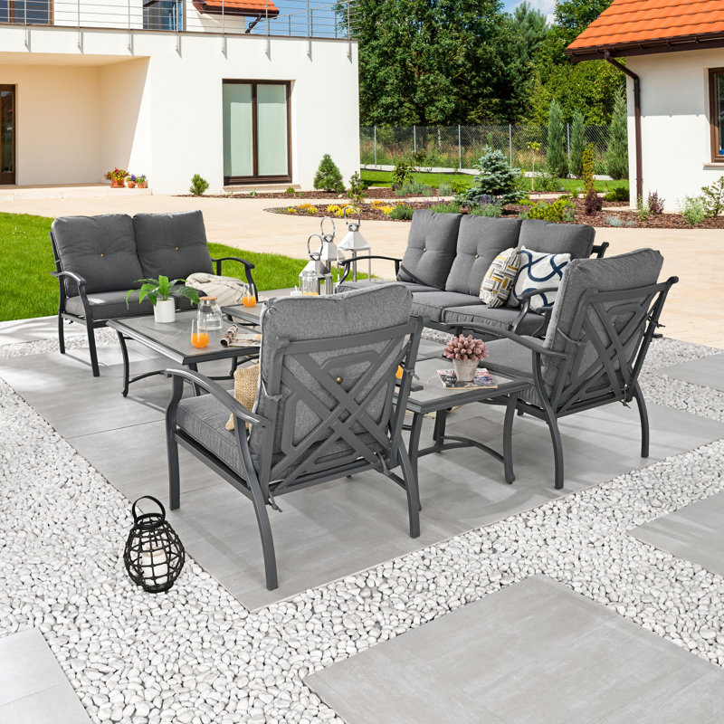 7-Piece conversation set, Dark Gray