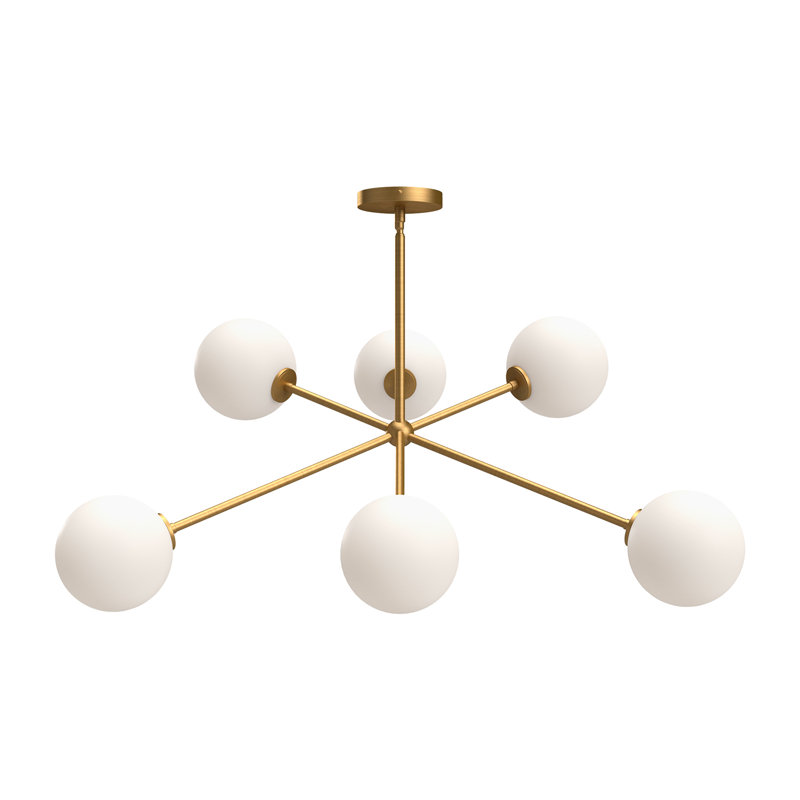 Luanda 6-Light Chandelier, Aged Gold