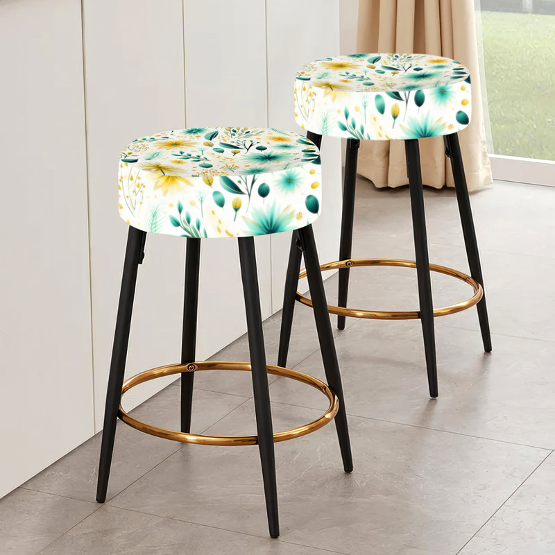 Ensemble de 2 tabourets de bar Botanical
