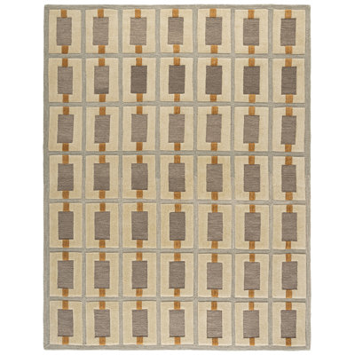 Genre: 751% touffeté à la main 80% laine; Tapis géométrique 20% coton