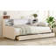 Lit plateforme simple tapissier avec rangement et tiroirs-1315713153