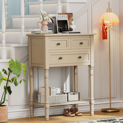 Console mince avec plusieurs options de rangement, idéale pour rehausser la décoration intérieure et organiser les espaces de vie.