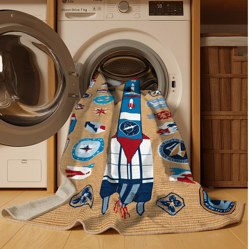 Tapis brun lavable à la machine, Rectangle de 5 pi x 8 pi
