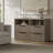  56.5"W Modern Fluted 4-Drawer Dresser With 2 Large Open Storage-308032846