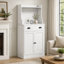 Armoire pour micro-ondes avec tiroir de rangement, armoire à double porte, armoire de rangement, armoire d'entrée