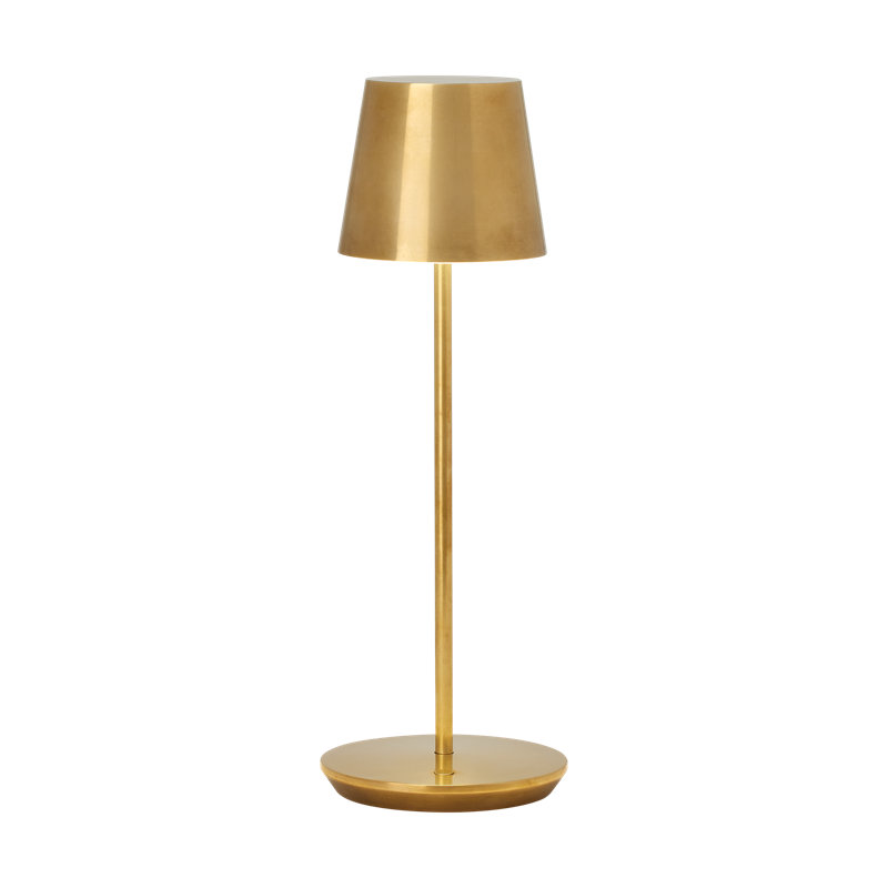 Nevis Accent Rechargeable Table Lamp, Natural Brass