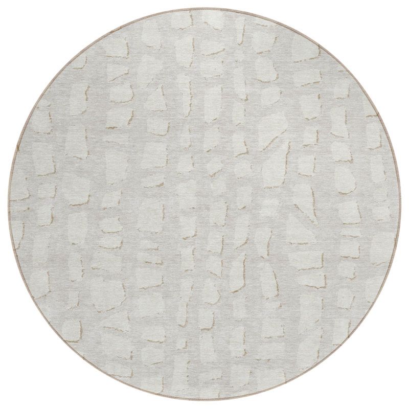 Tapis beige rond 8 po