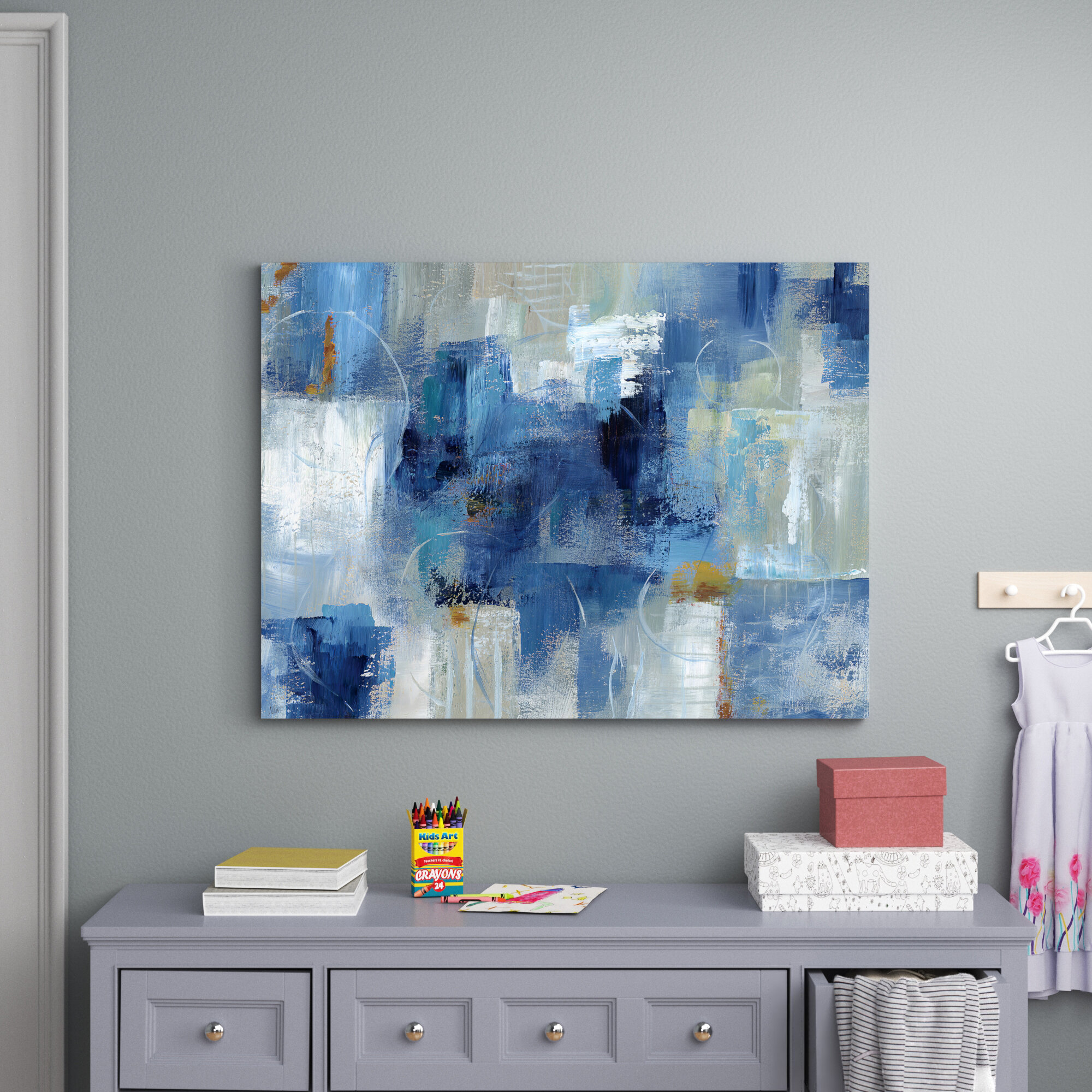 Wade Logan® Blue Morning - Wrapped Canvas Painting Print & Reviews ...