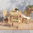 Paulet Rectangular 8 Person Acacia Dining Set With Sunbrella Cushion Covers
