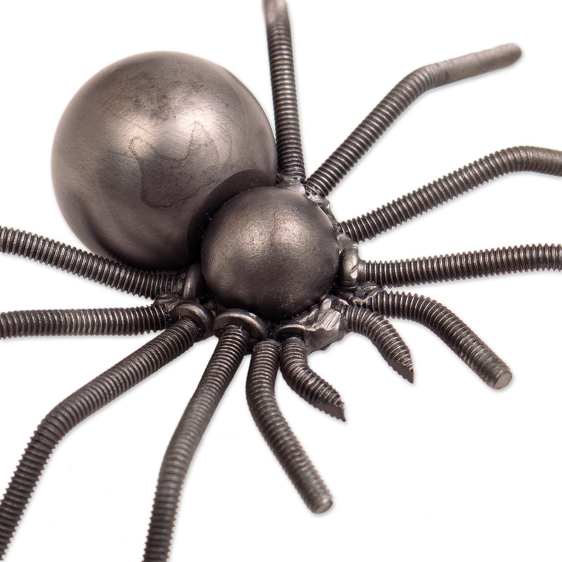 Novica Handmade Tiny Tarantula Recycled Metal Figurine