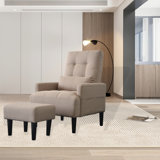 Grey Fabric Recliner Chair With Comfortable Padding And Leisure Style Living Room Modern Bed - 5 Angle Adjustable, Push Back, Grey, Soft