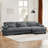 L-Shape 3 Deep Seat Modular Sofa Couch With 1 Movable Ottomans-1435877181