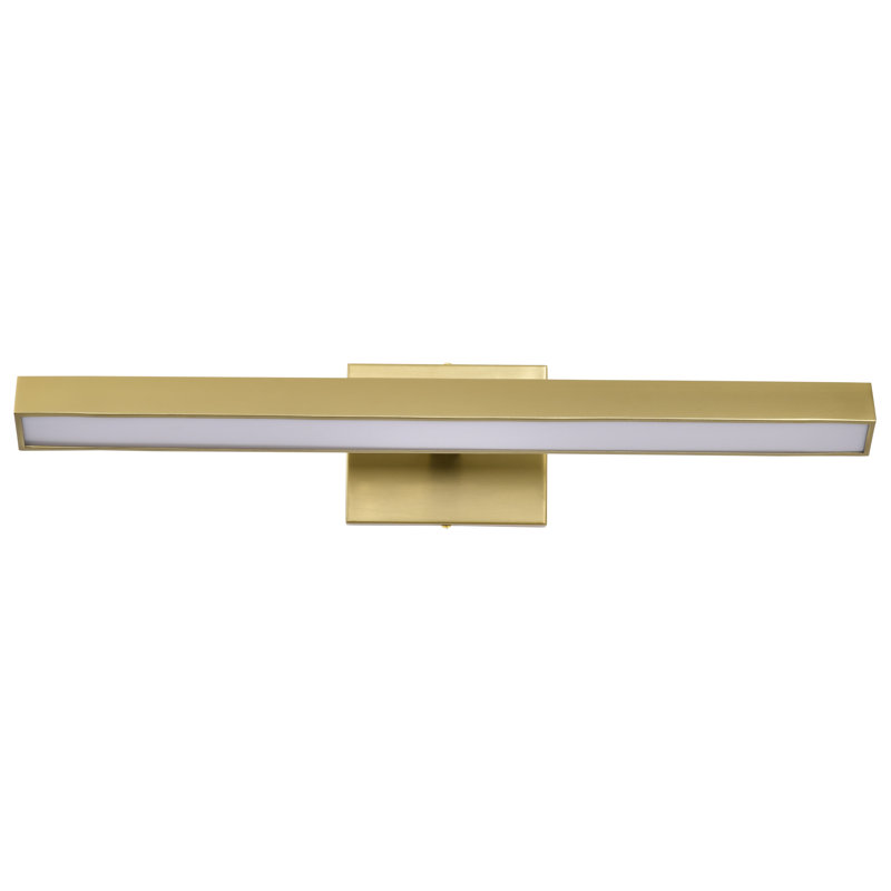 Mila - lumière de photo DEL sélectionnable - lentille en acrylique, Laiton rétro, 1 600 lumens, H 4,7 po x l 24 po x P 7,1 po