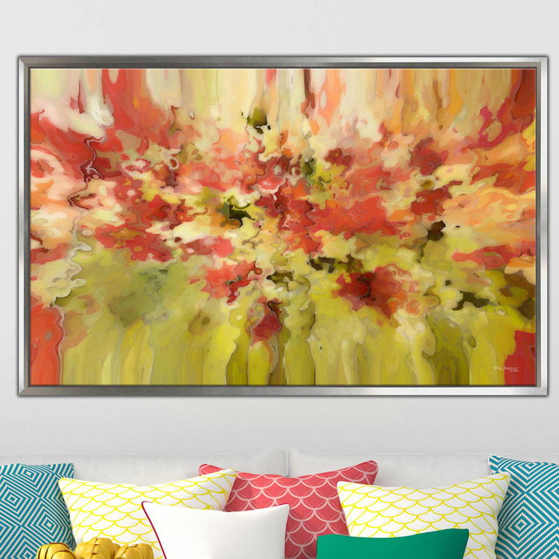 «Secret Séparation», reproduction d'art sur toile, H 31,5 po x l 51,5 po x P 2 po, Cadre flottant argent