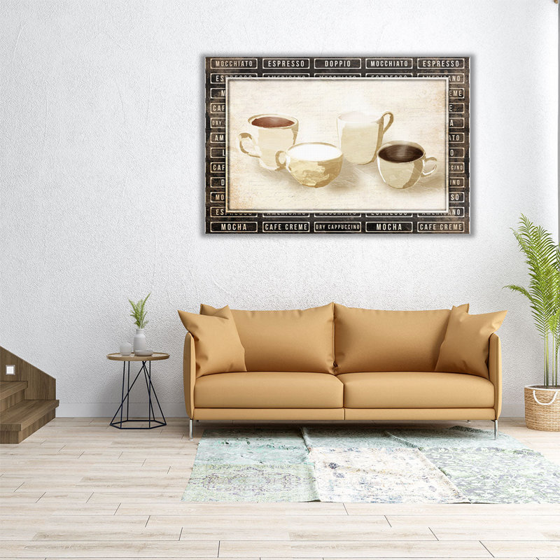 Row of Coffee Cream - reproduction d'art sur toile, H 24 po x l 36 po