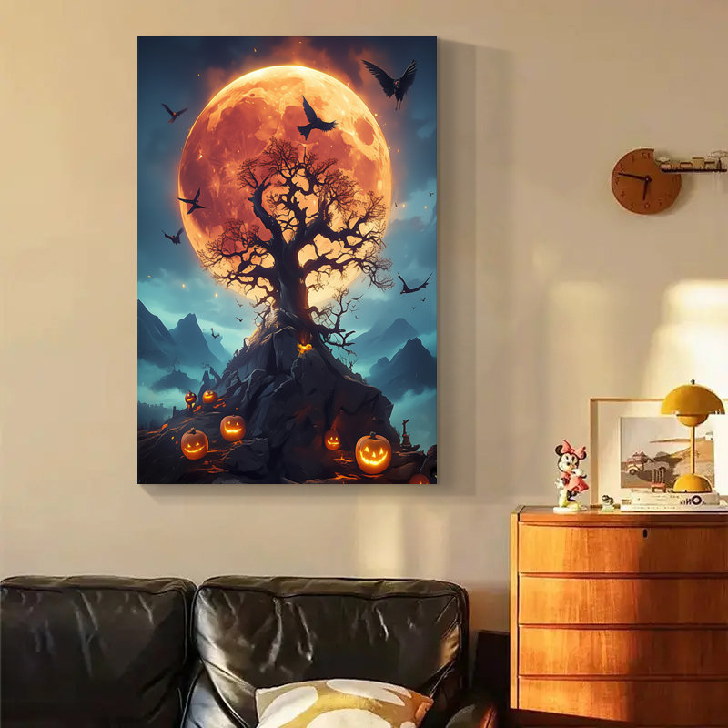 Art mural d'Halloween, H 18 po x l 12 po