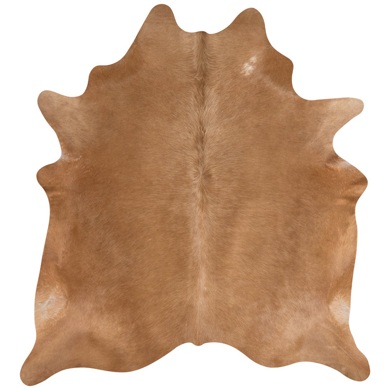Beige Cowhide Rug, Novelty 6' x 7'