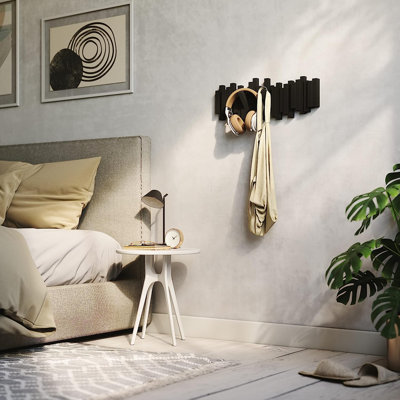 2 - Hook Wall Mounted Coat Rack