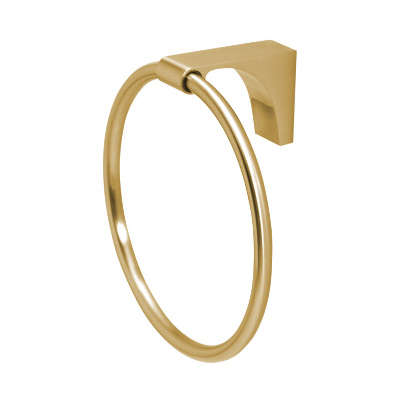 Luna Wall Mounted Towel Ring, Satin Brass