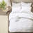 5 Piece Comforter White - Microfiber With Filling And Embroidery Detail, Includes Comforter, 2 Shams, Decorative Pillow, Bed Skirt, Machine Washable Ruffled Filling,-119106052