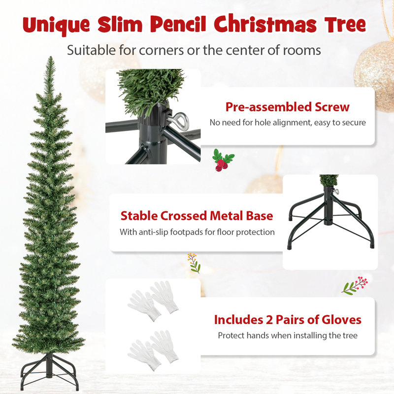 Lighted Artificial Christmas Tree, 5'