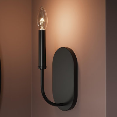 Reines Matte Black 1-Light Wall Sconce