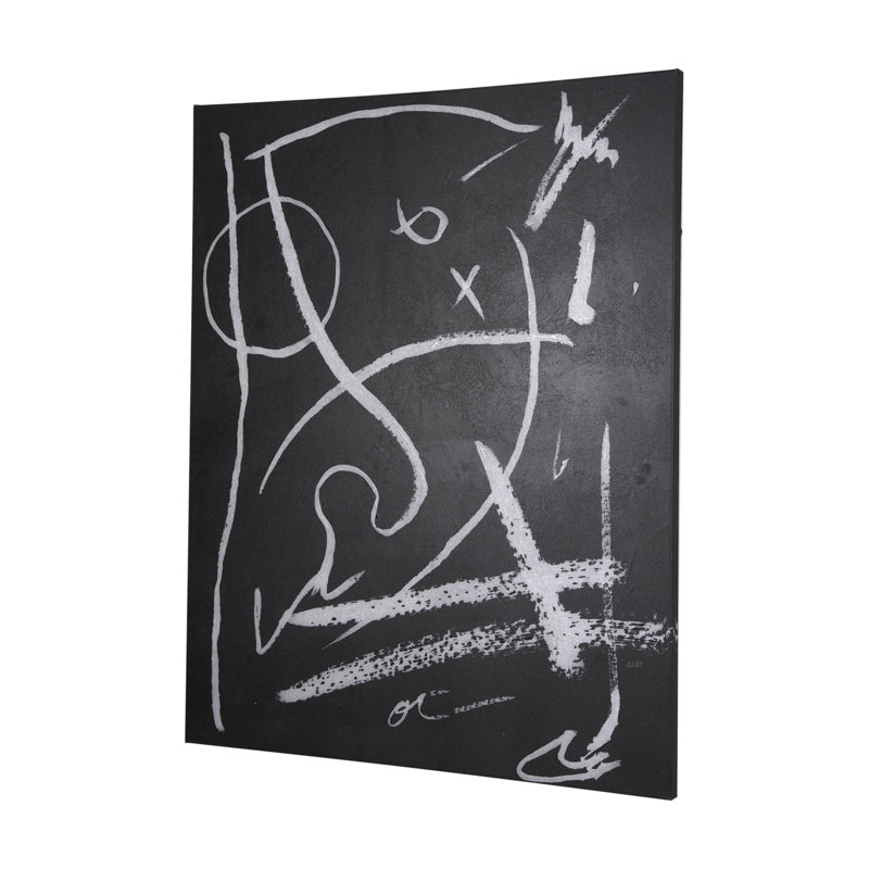 Doodle I a Hand Embelished Textured Canvas, 65" H x 52" W x 1.5" D