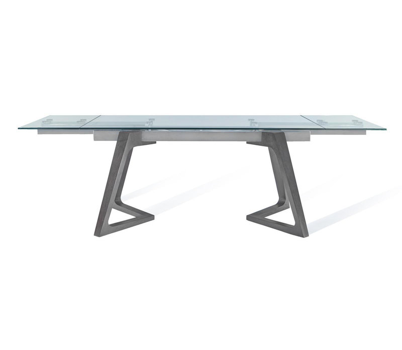 Table de salle à manger extensible Croydon, Gris
