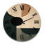 Horloge murale Mid-Century géométrique rétro brun et bleu III-1902340619
