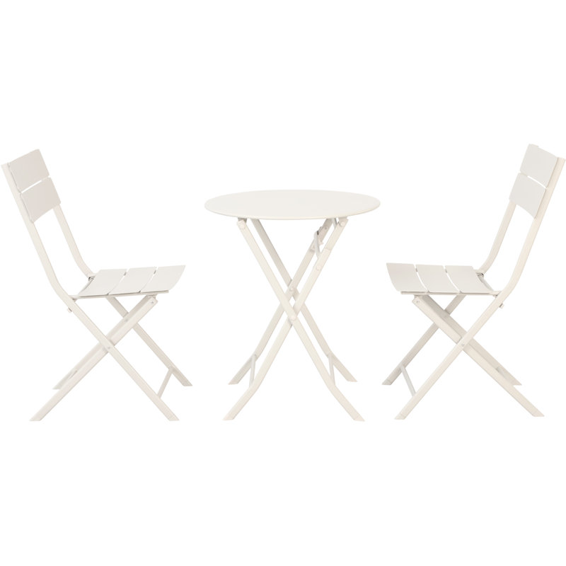 2 - Person Patio Dining Set with Round Table, Putty Beige