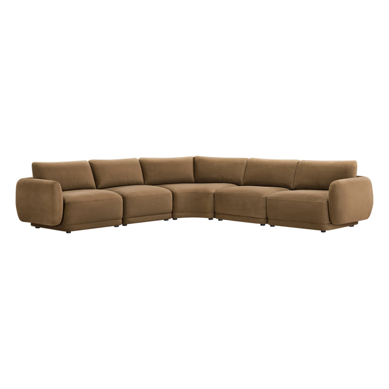 Upholstered Modular Sectional, Moss Polyester