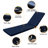 2Pcs Navy Blue Outdoor Chaise Seat Cushions, Fabric, Protected, Detachable Zipper Covers, Fluffy Sponge Filling Lounge Fine & Fade , Removable Covers For Thorough Cleaning, High Resilience Padding,