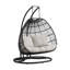 Balancelle double Sherrod complète - gris foncé et beige oléfine