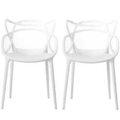 Chaise avec accoudoirs empilable Dunkle