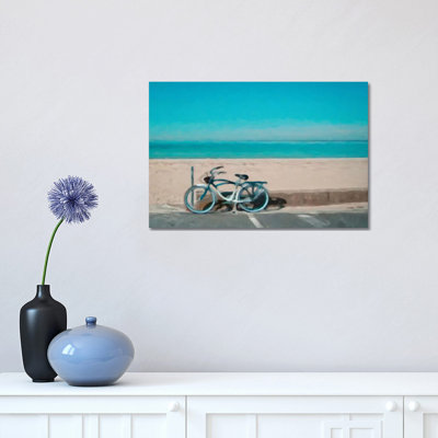 Bike To The Beach - Wrapped Canvas Print