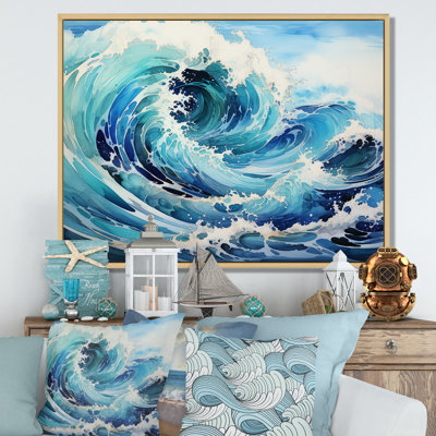 Blue Wave Ocean Storm - Ocean Wall Art