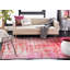 Tapis rouge à motif abstrait Riebe-295018086