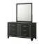 Commode contemporaine à six tiroirs en bois, gris anthracite, parfaite pour le rangement et l'organisation de la chambre à coucher-506101334