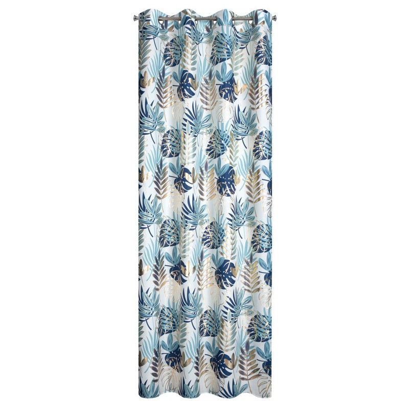 Malta Curtain Single Panel, Aqua