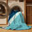 Machine Washable Orkan Victoria Falls Contemporary Ombre Rug in Blue – Navy Binding-1210849776