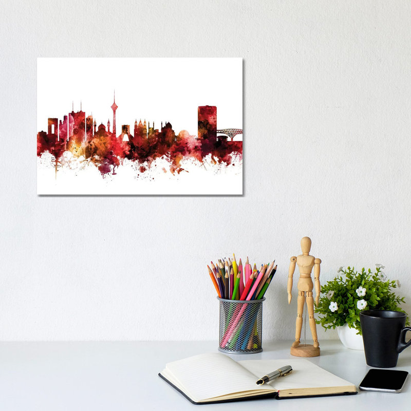 Tehran, Iran Skyline by Michael Tompsett - Wrapped Canvas Gallery-Wrapped Canvas Giclée, 20.32 cm H x 30.48 cm W