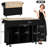 Wide Rolling Kitchen Island With Solid Wood Top,island,coffee cart-236231956